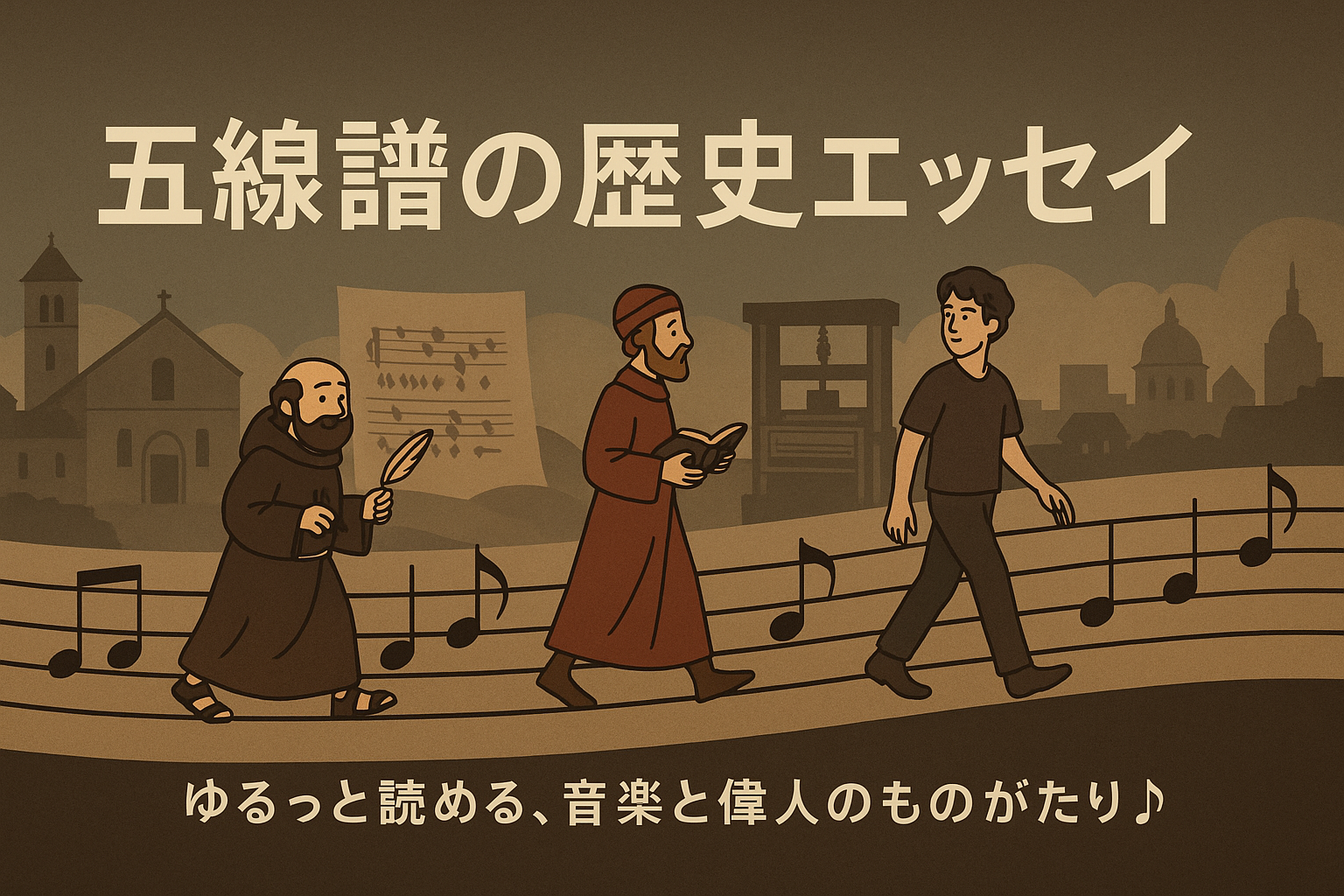 🎼 ゆるっと楽譜の歴史旅｜偉人たちと音楽の物語をChatGPTと探検！